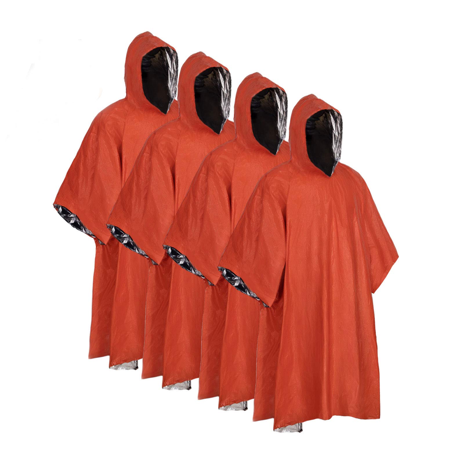 Emergency Survival Rain Poncho Blankets, Waterproof Retain 90% Heat for Survival