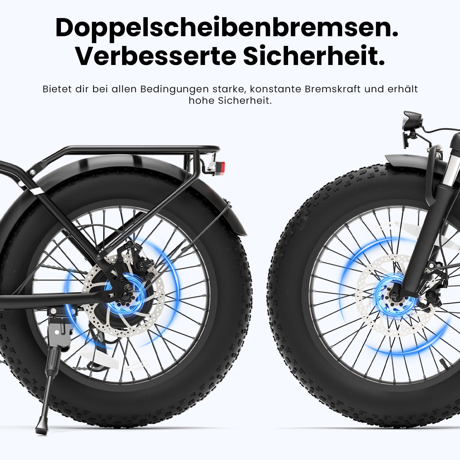 Touroll S3 Pro E-Bike Klapprad mit 1296Wh Akku, 65km-195km Reichweite, 20''x3.0'' Fat Tire Elektrofahrrad Herren Damen, 250W Motor, 50Nm Drehmoment, Ebike mit Gepäckträger, StVZO Konfor
