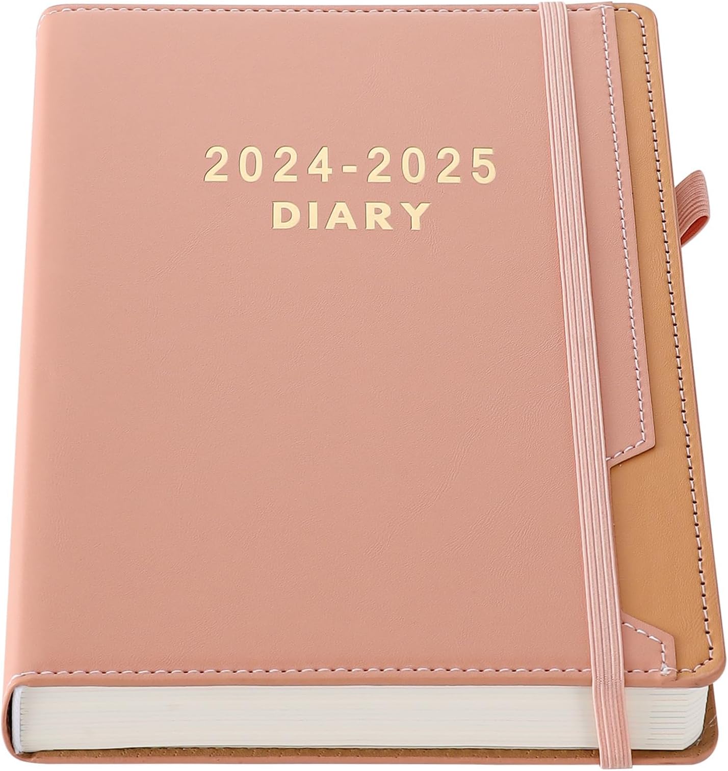 Agenda Scolaire Semainier 2025-2026 Kokonote - Format A5 Spirale, Rose Nude, Stickers & Pochette