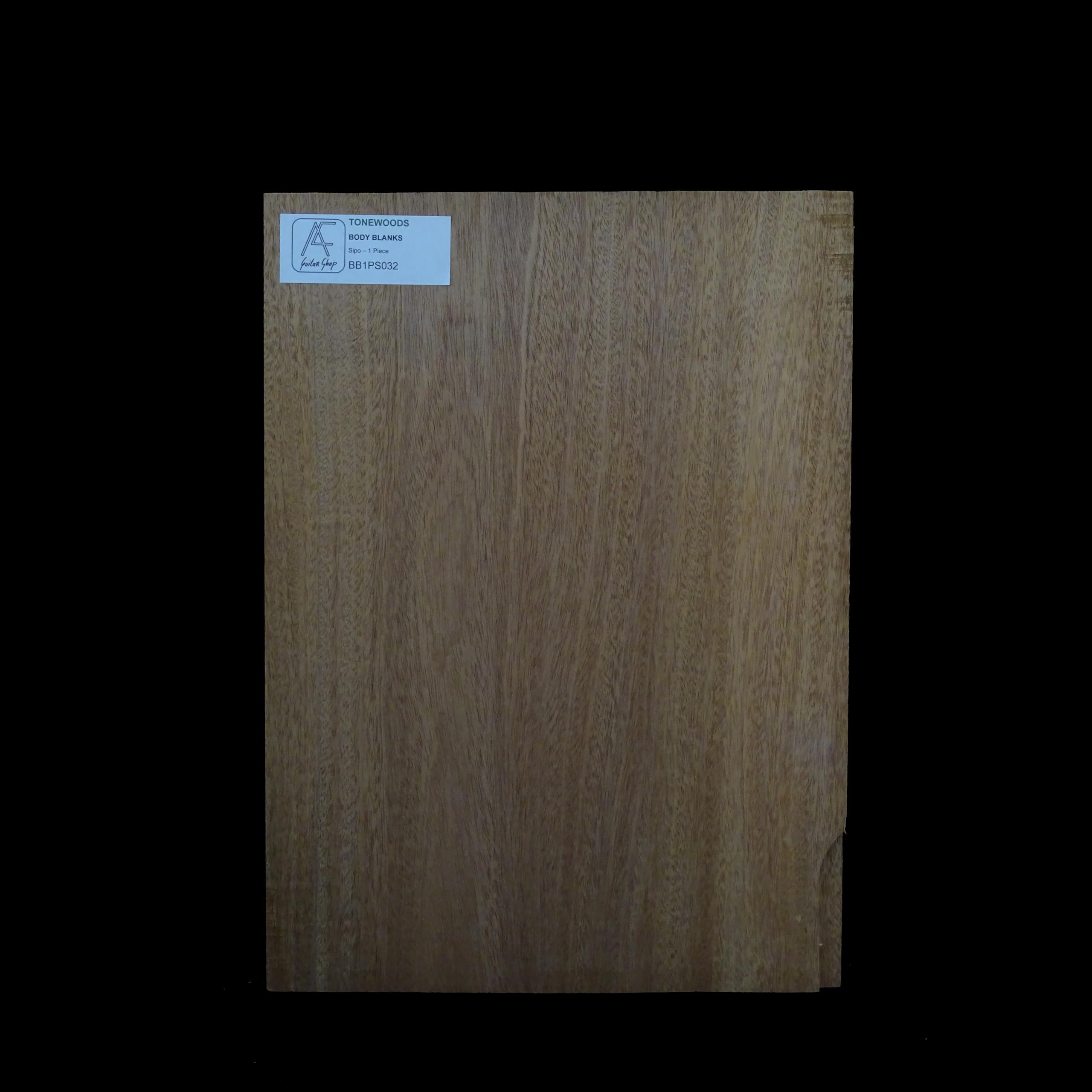 Corps de guitare en acajou monobloc haut de gamme calibré BB1PS032 pour lutherie
