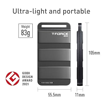 T-FORCE M200 ポータブルSSD 8TB TEAMGROUP T-Force M200 Portable SSD 2TB USB3.2 Gen2x2 Type-C