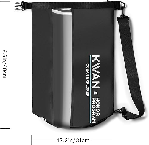 Miniatura 5 de KWAN Mochila impermeable de 10 L, bolsa seca con panel lateral transparente y bolsa enrollable que mantiene el equipo seco para kayak, rafting,