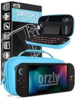 Vista 1 de Orzly Case for Nintendo Switch 2 Hard Shell Travel Carry Case with Screen Padding, Game Cards & microSD Slots with Zipped & Open Pockets for