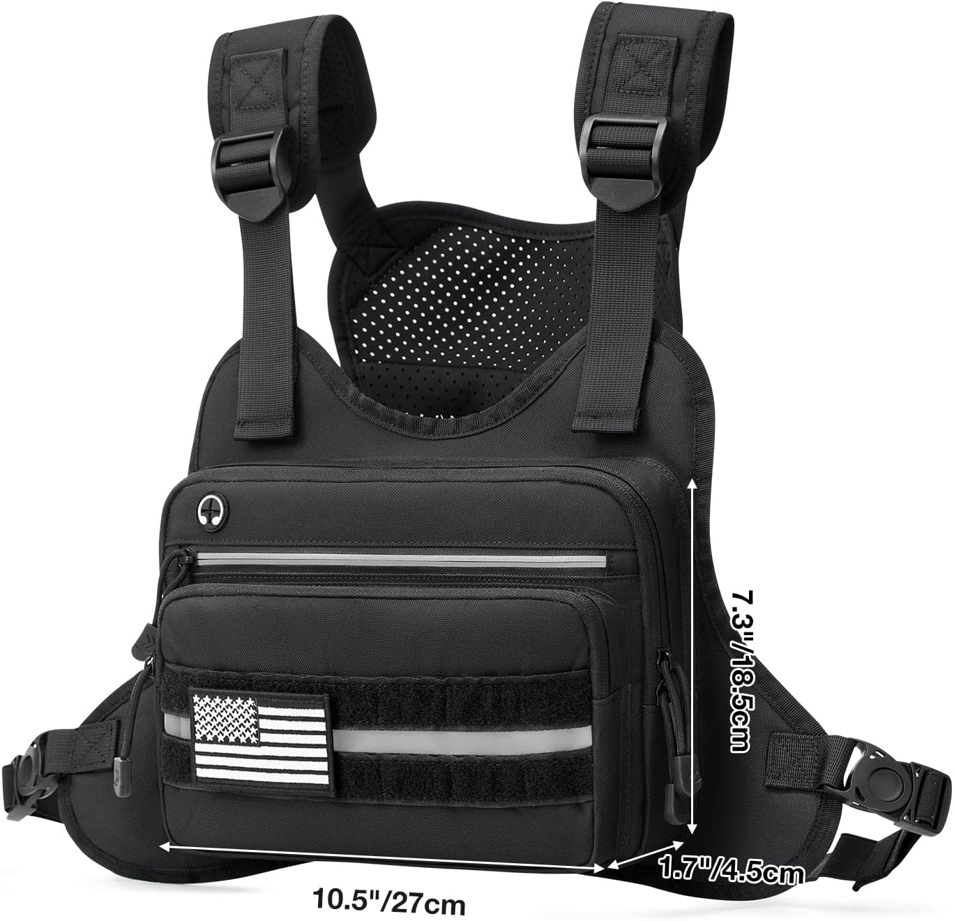 G4Free Tactical Chest Pack, Quick Access Molle Chest Rig, Tactical Vest EDC Bag for Travel, Hiking, Cycling, Running