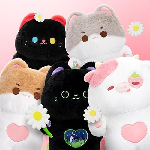 Miniatura 7 de Juguetes de peluche de vaca de fresa, animales de peluche de vaca kawaii, bonita almohada de peluche de vaca, decoración del hogar, regalos para