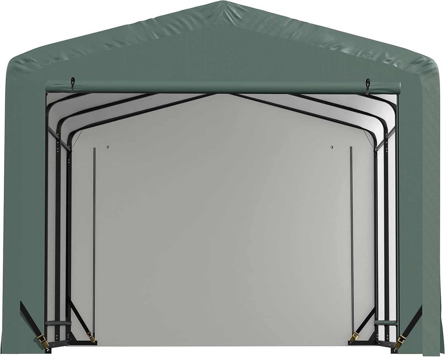 ShelterLogic ShelterTube Garage & Storage Shelter, 10' x 18' x 8' Heavy-Duty Steel Frame Wind and Snow-Load Rated Enclosure, Green