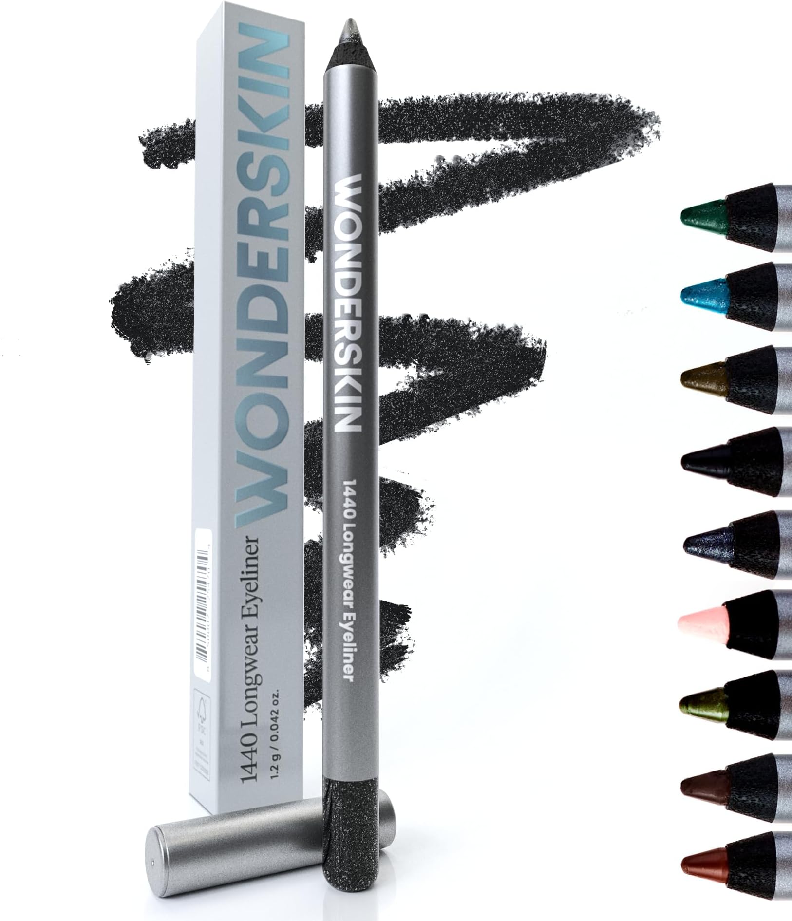 1440 Longwear Glitter Eyeliner Pencil - Waterproof, Sharpenable Black Eyeliner & Smudge Proof Eye Liner Pencil (Black Truffle)