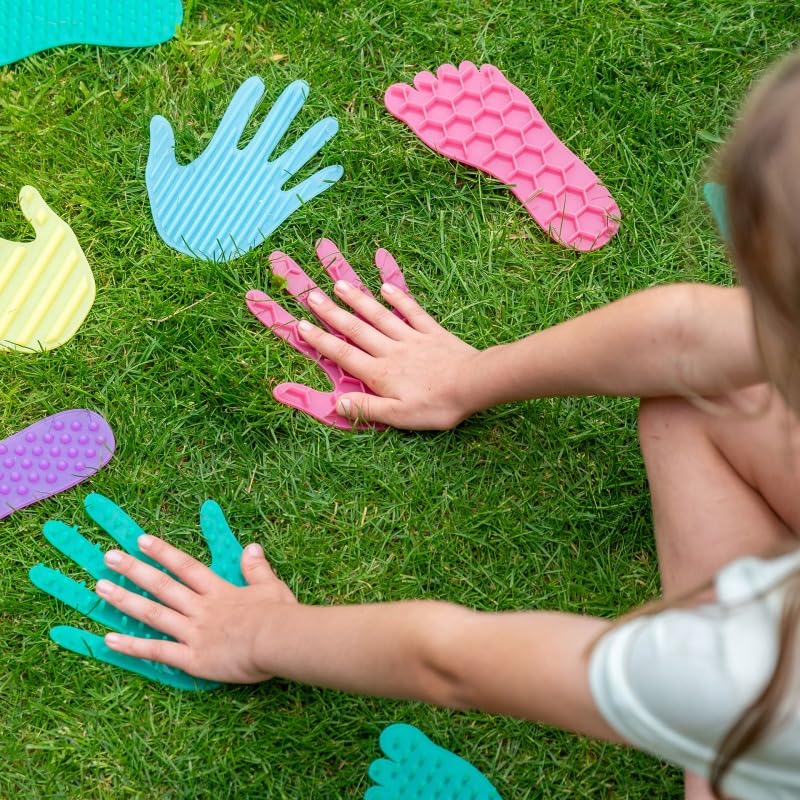 tickit SiliShapes manos y pies - formas táctiles de silicona para el movimiento, juego sensorial y desarrollo de habilidades motoras, ideal para el aprendizaje temprano activo