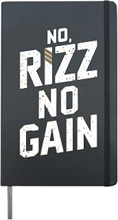 Rizzler Niche Gym Workout Fitness Motivation Bodybuilding Hardcover Journal, Black