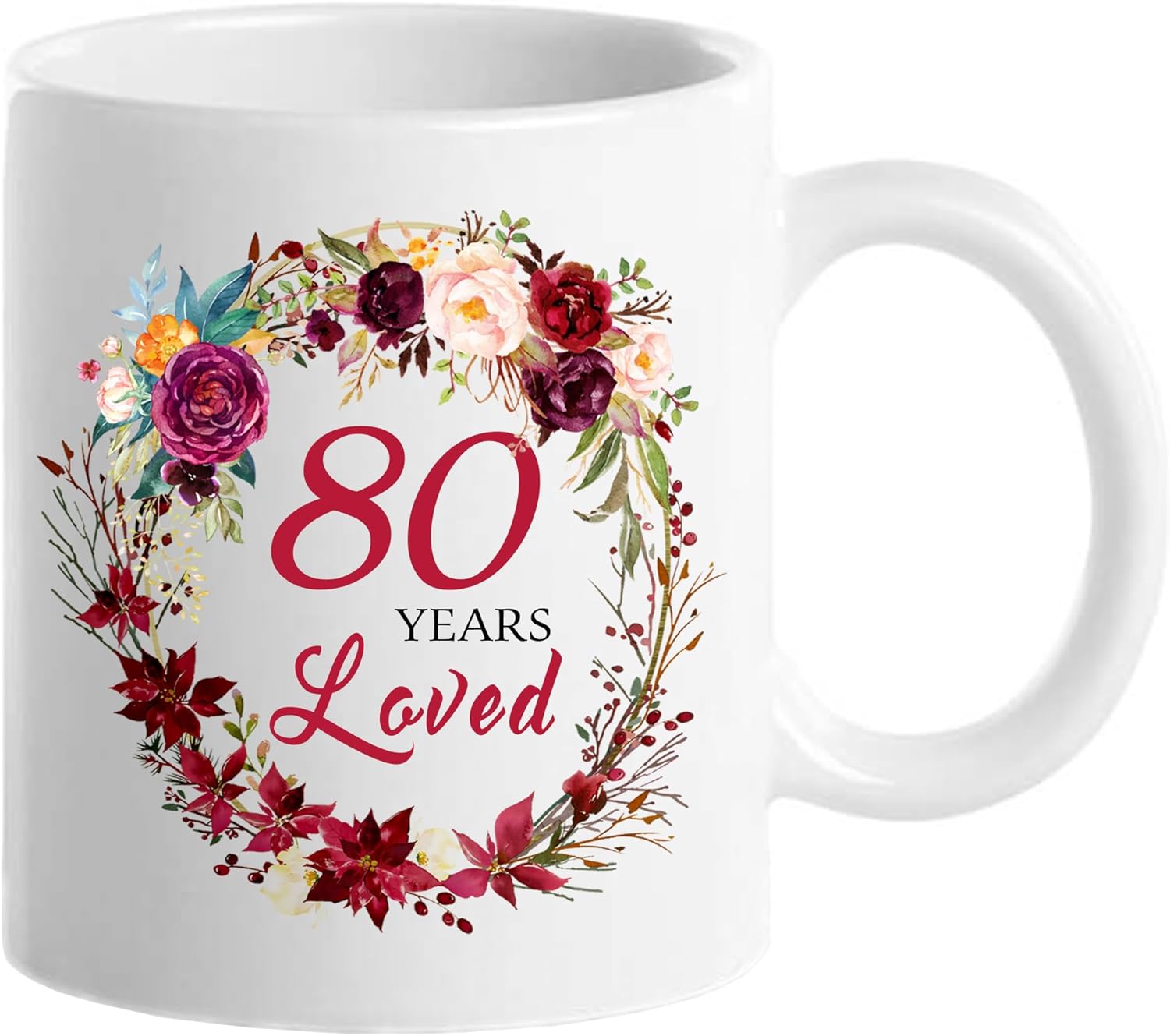 Choinn 1946 80th Birthday Gifts for Women, Birthday Gifts for Women Turning 80 years old, 80th Bday Gifts Ideas, Mothers Day Christmas Gifts for Mom, Grandma, Aunt, Wife, Sister, 80 Years Loved Mug