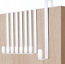 8 Pack Over Door Hook, Over The Door Hanger Heavy-Duty Coat Hooks for Bedroom, Bathroom, Kitchen, Wardrobe, Dormitory (White)