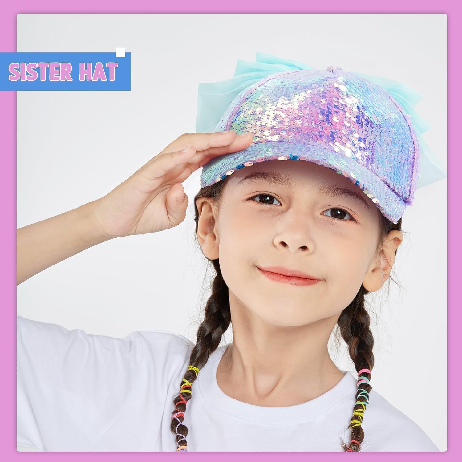 Kids Baseball Hat Unicorn Girls Baseball Cap Toddler Trucker Hat Girls Hats for Kids Ages 4-8 image 5