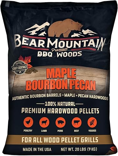 Miniatura 23 de Bear Mountain BBQ Premium Wood Butcher's Blend - Gránulos para ahumar, mezcla de pellets de madera dura totalmente natural para asar al aire libre