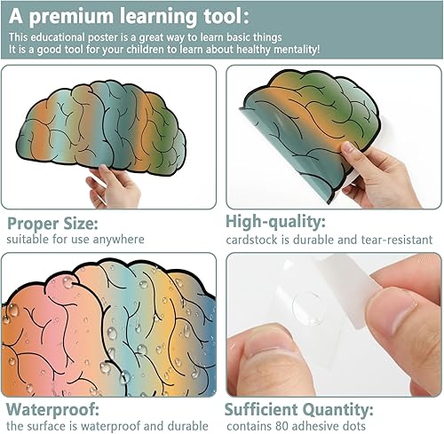 Miniatura 3 de ZOIIWA Tablero de anuncios boho Rainbow Growth Mindset, póster inspirador de mentalidad de crecimiento, póster bohemio motivacional para profesores,