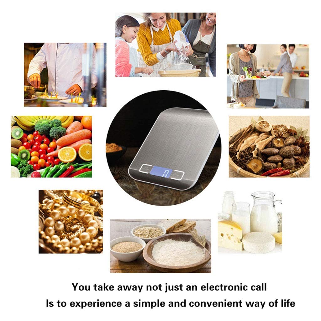 Elektroniczna waga kuchenna 10 kg/1G, cyfrowa waga z wyświetlaczem LCD, waga kuchenna żywności, zasilanie bateryjne