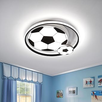 LED Ceiling Light Soccer 19.68in Cartoon Kids Ceiling Light with Night Light 65W Boys Bedroom Light Fixtures Ceiling Mount 3000-6000K Ceiling Lamps for Living Room Nursery Toys Room