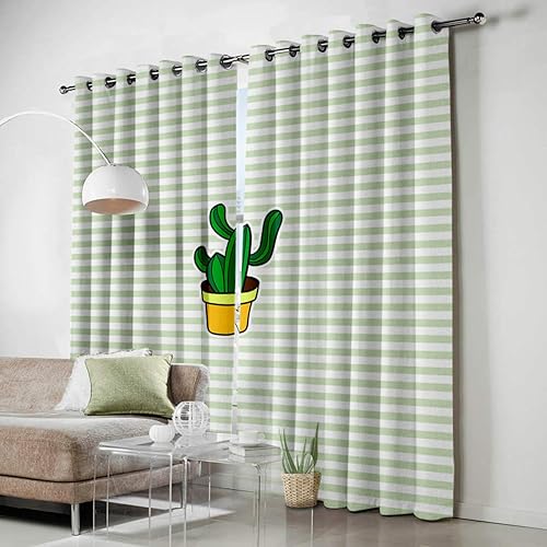 Miniatura 3 de FortuneHouse Blackout Curtains Thermal Insulated Striped Theme Solid Pattern Metal Grommet Elegant Room Drapes Window Curtain for Bedroom Living