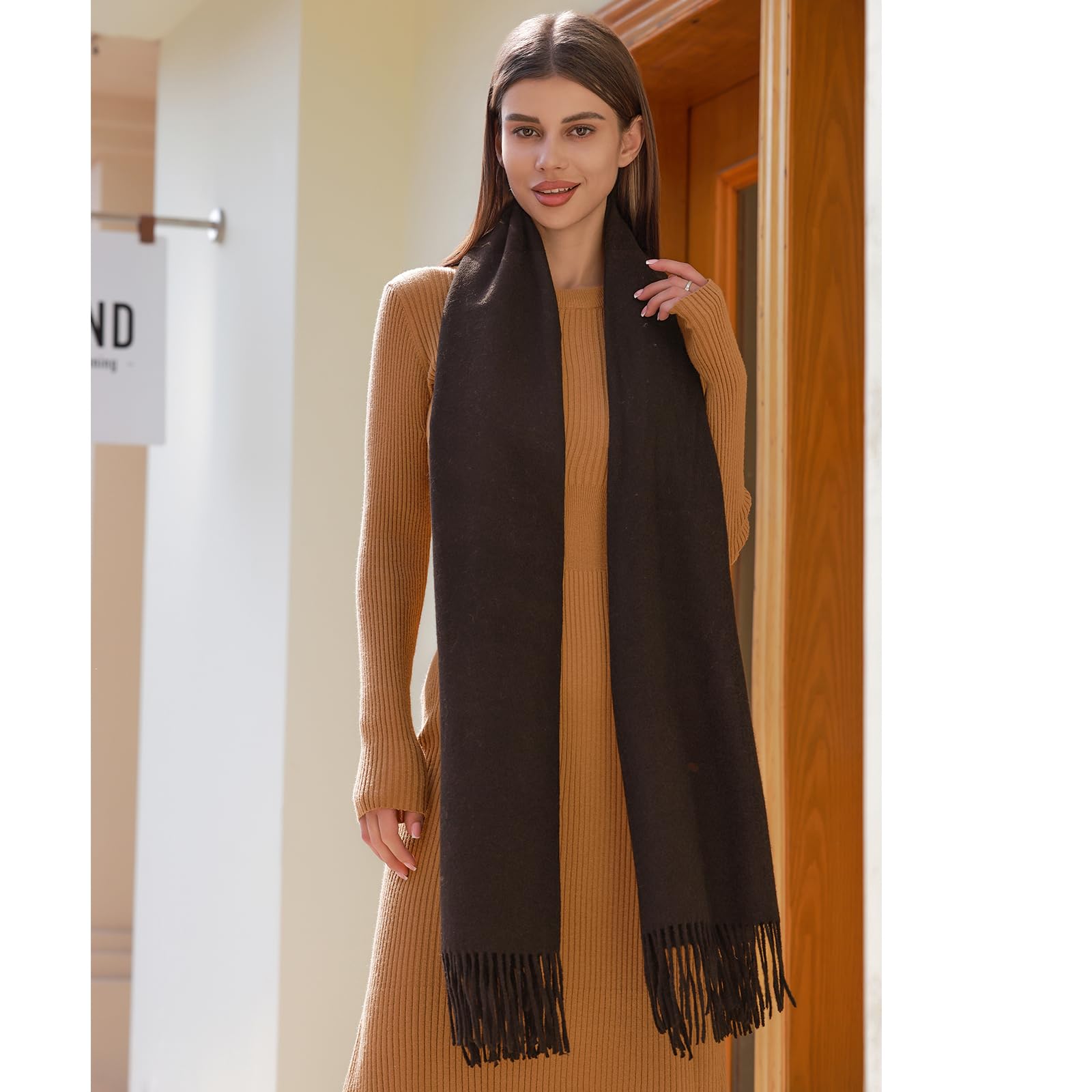 RIIQIICHY, Sciarpa da donna calda e invernale, per matrimoni, adatta come pashmina, scialle, mantella e coperta