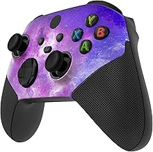 eXtremeRate ASR Version Performance Rubberized Grip Front Housing Shell for Xbox Series X/S Controller w/Accent Rings, Nebula Galaxy Faceplate for Xbox Core Controller - Controller NOT Included