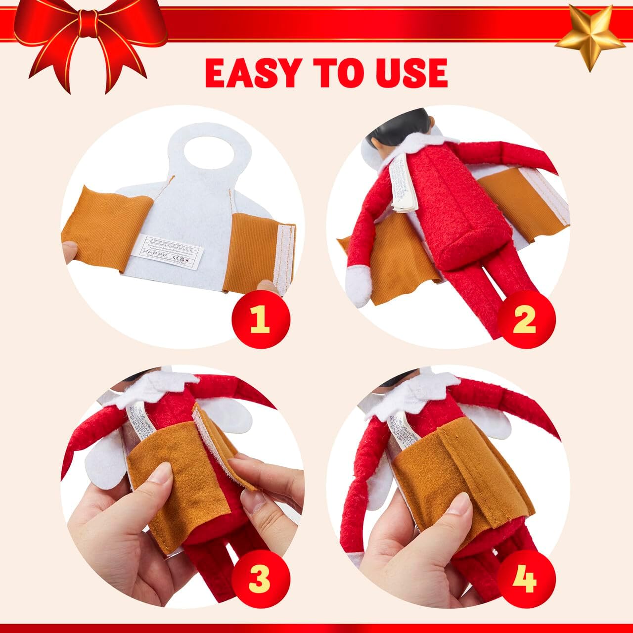 JOYIN 3 PCS Xmas Doll Clothing Gingerbread Set, Gingerbread Doll Outfits Christmas Accessories Outfits for Christmas Party Decorations and Xmas Holiday Party Favors