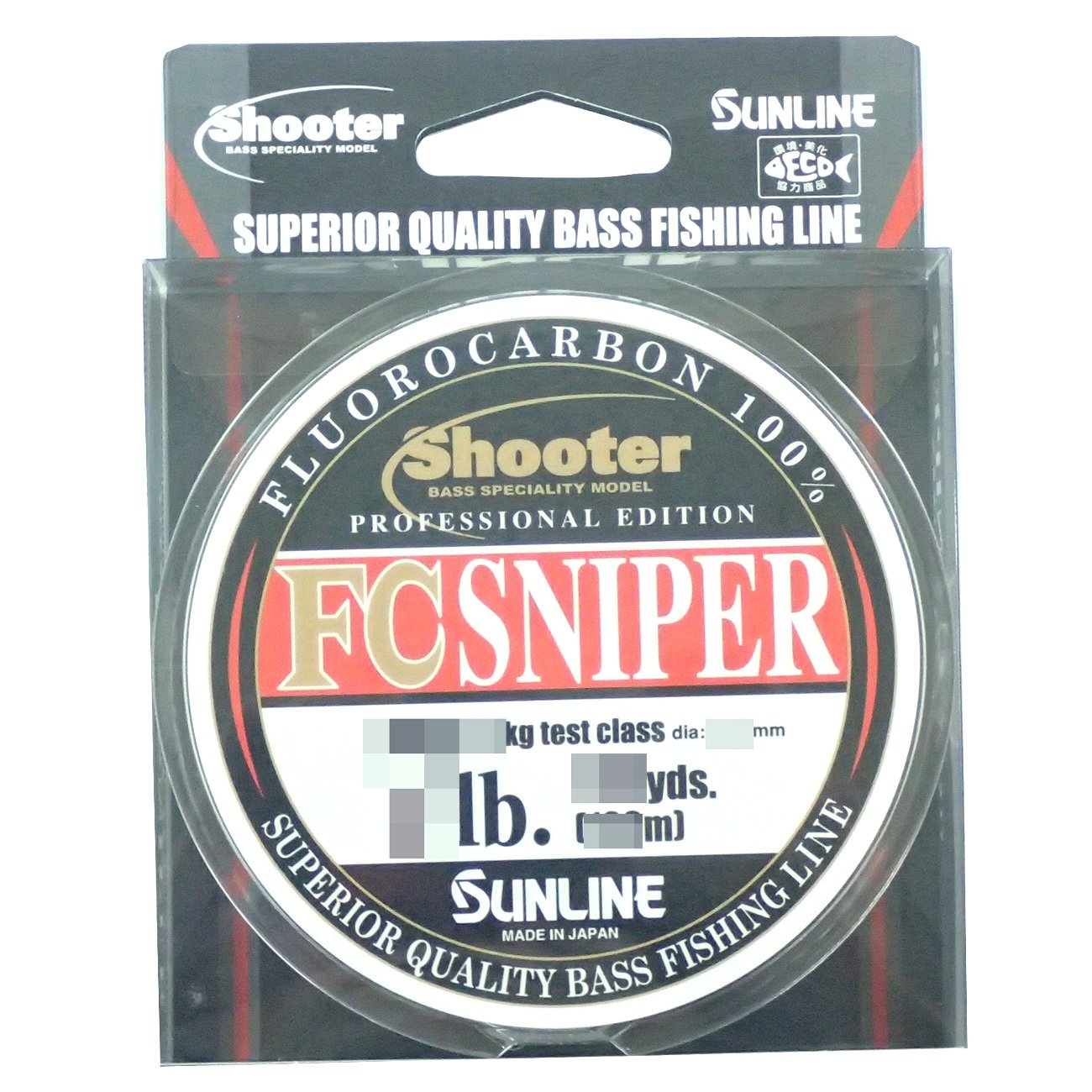 SUNLINE Fluorocarbon Line Shooter, Sniper, 328.1 ft (100 m), 20 lbs, Natural Clear