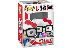 Pop! Hello Kitty 65 - Hello Kitty Hipster Nerd with Glasses Funko Exclusive Flocked