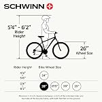 Schwinn Suburban Vélo de confort pour adultes, hommes et femmes, 26-Inch Roues, 7 Groupe motopropulseur, 16 ou 17-Inch Cadre en aluminium, freins à main linéaires en alliage