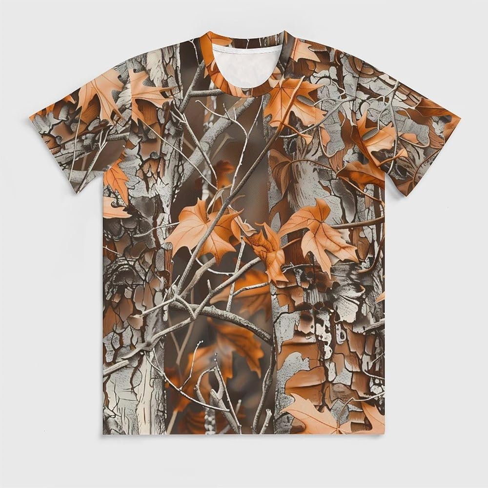 Amazon.com: Camouflage Hunting Dead Leaves Fashion Men's T-Shirts