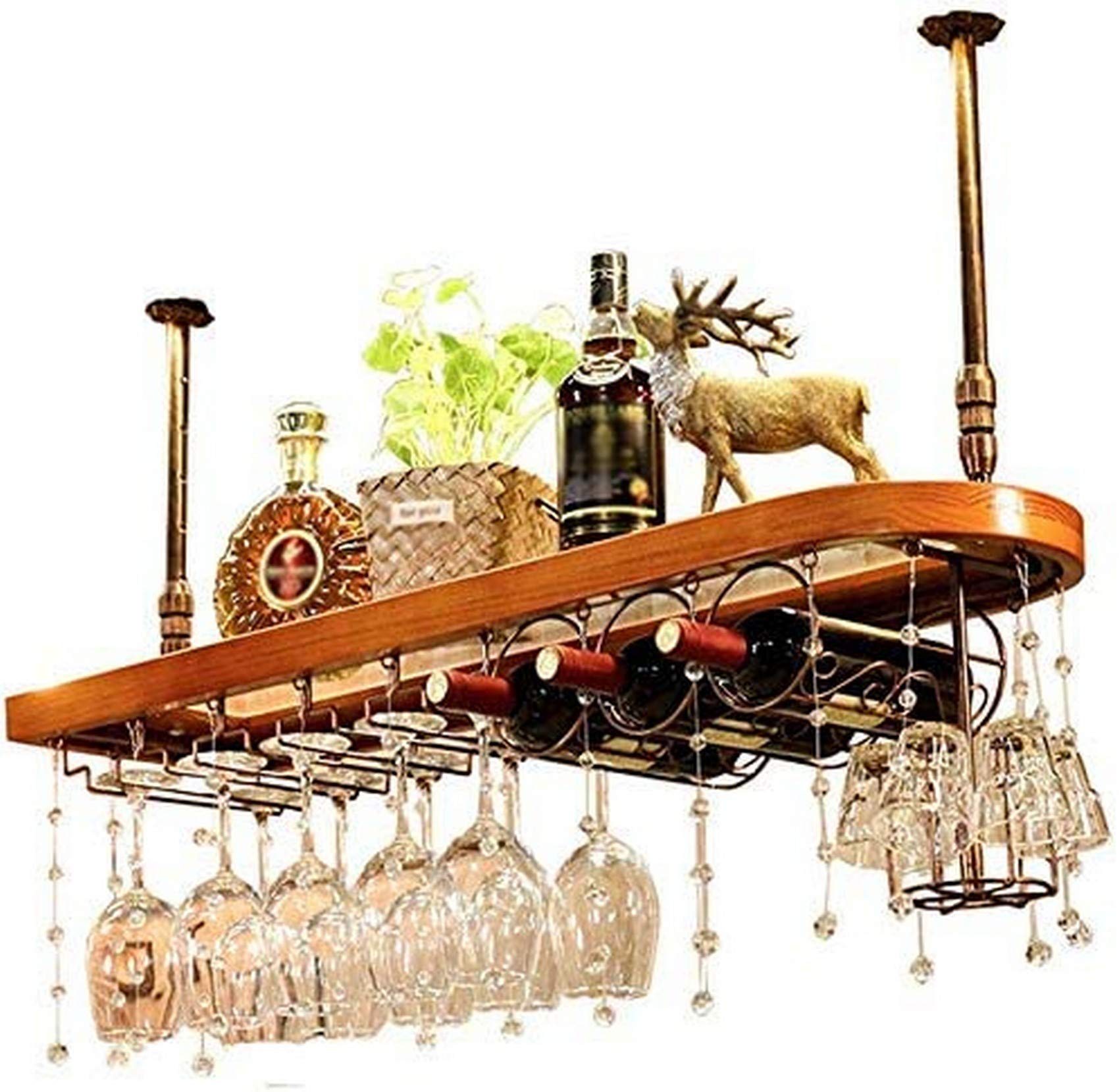 Casier à vin de bar suspendu pour des soirées conviviales style loft