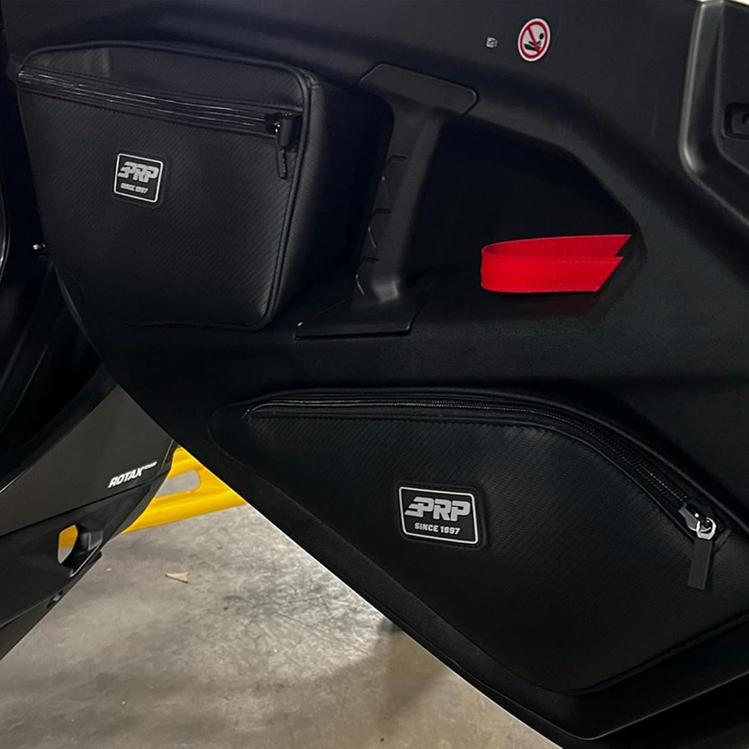 PRP Seats Lower Door Bags for Can-Am Maverick R - Easy Install on Doorframe, Large Storage Pockets, Water Resistant & Puncture Proof Design - Heavy-Duty and Secure UTV Storage, Includes 2 Bags (R/L)