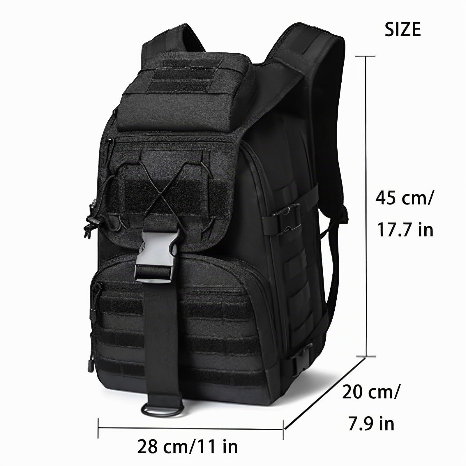 Militär Rucksack Herren 35 Liter Outdoor Wasserdicht Taktischer Wanderrucksack Survival Bundeswehr Backpack für Camping, Reisen und Wandern (Khaki)