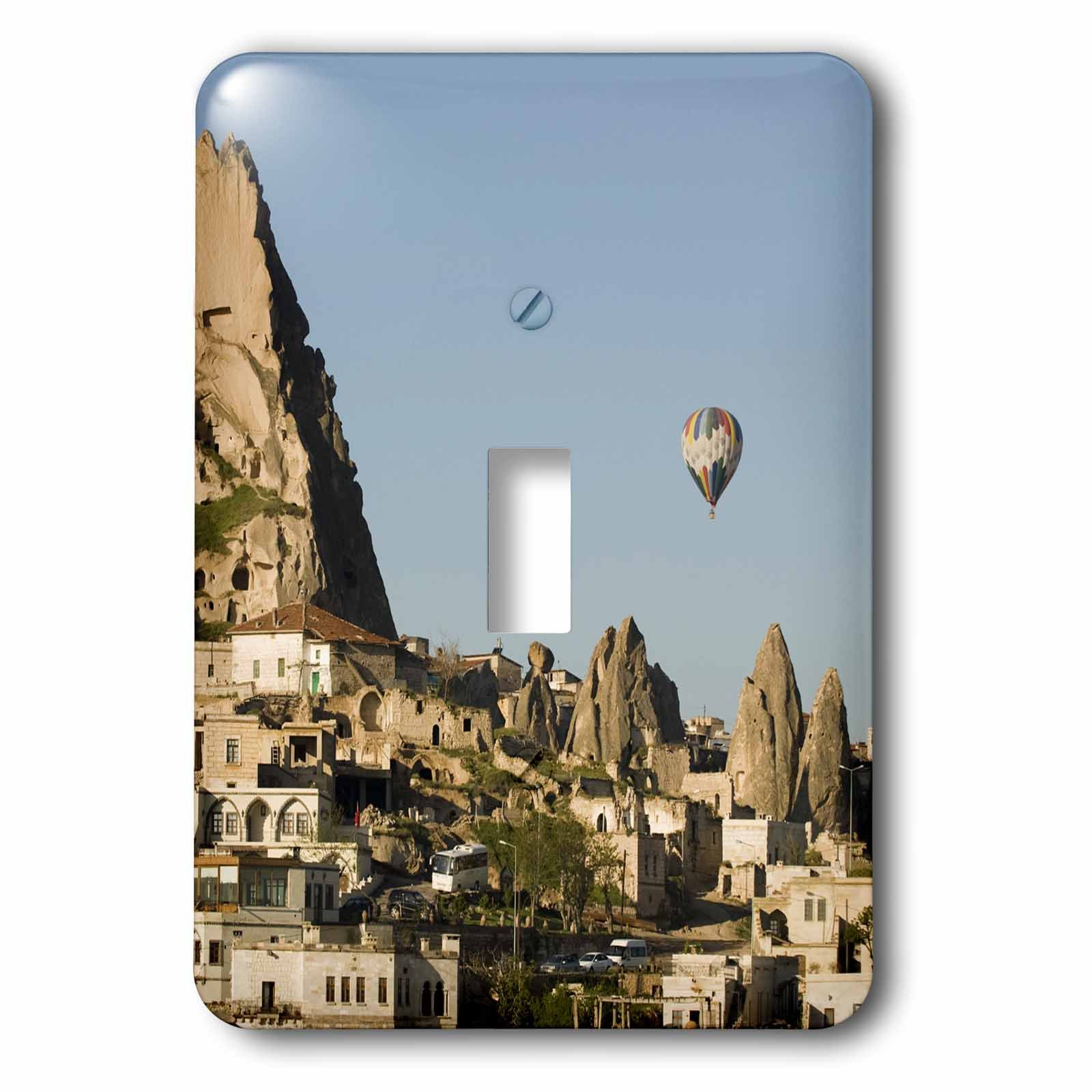 Interrupteur à bascule motif montgolfière Chinar Turquie Cappadoce 3dRose single