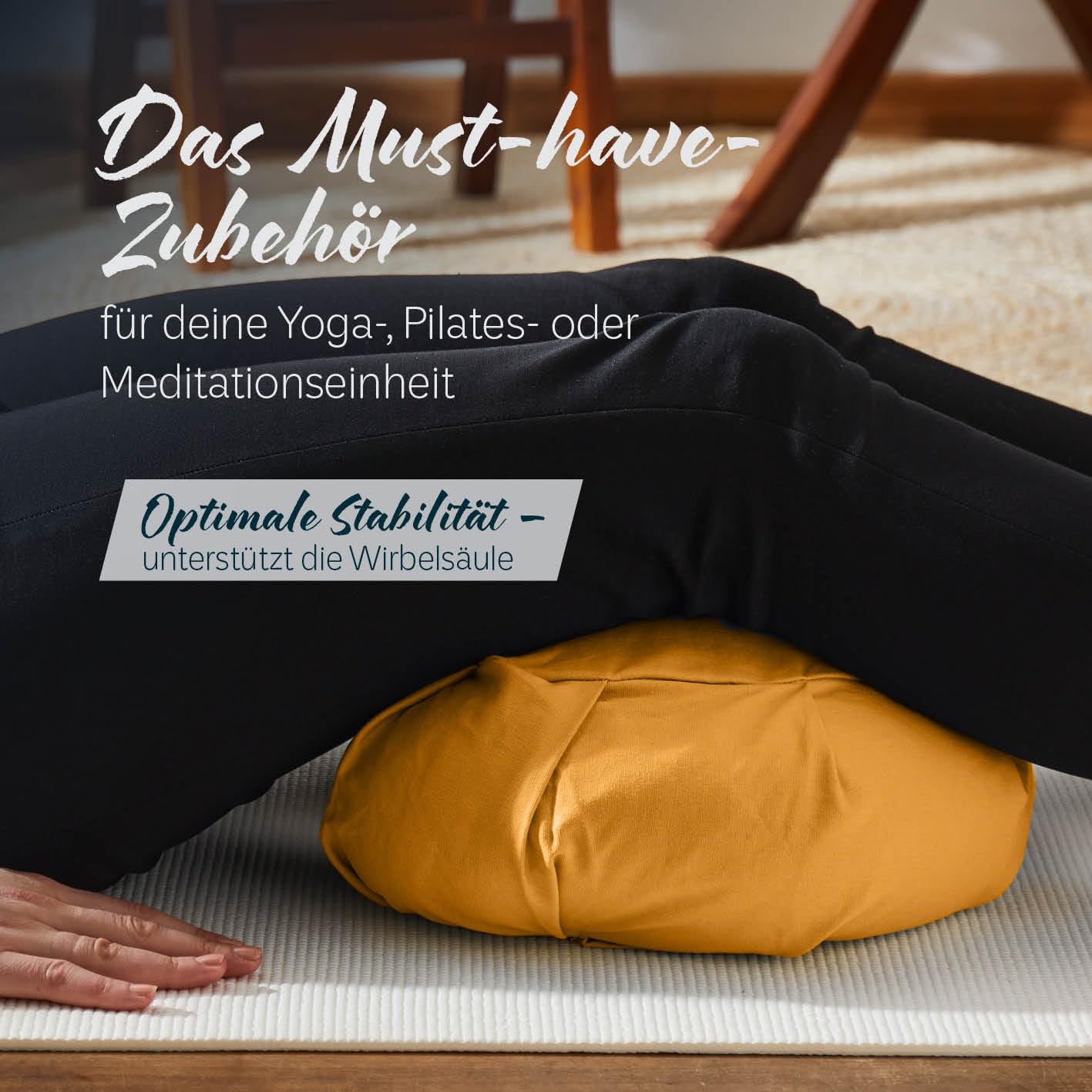 #DoYourYoga Zafu Halbmondkissen »Ganesh« gefüllt mit Bio-Dinkelspelz oder Bio-Buchweizenschalen | waschbarer Bezug | 45 x 30 x 14 cm | Meditations-, Sitz-, Rondokissen für Yin Yoga