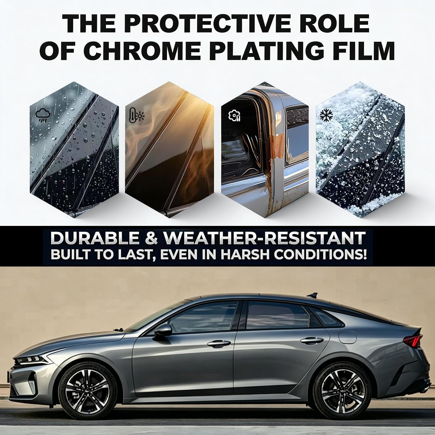 Pre-Cut Blackout Overlay Kit Fits Kia K5 2021-2026 Side Window Trim Chrome Delete Vinyl Wrap