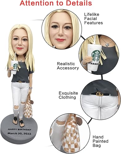 Miniatura 52 de Figuras personalizadas de golfista Bobblehead, regalo para hombre, regalos personalizados para el día de San Valentín de fotos Golfer