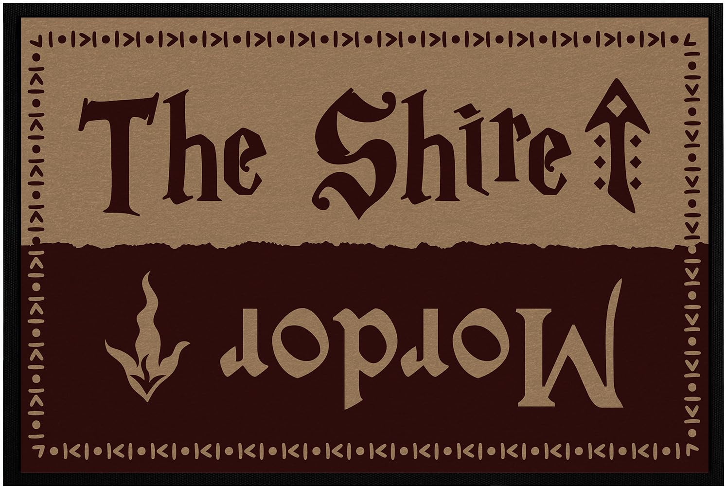 Paillasson anti-dérapant OM3 The Shire Mordor tapis entrée intérieur lavable anti-saleté