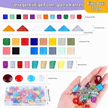 ENUTROF Glass Stones Colourful Stones Muggle Stones Glass Stone Craft