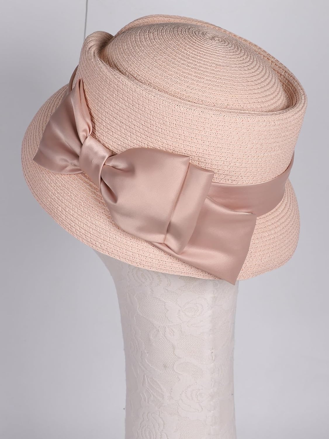 Women's Floppy Straw Sun Hat - Elegant Foldable Cloche Beach Hat for Summer,Wedding,Church,Travel & Tea Party with Bow Ribbon - Image 8