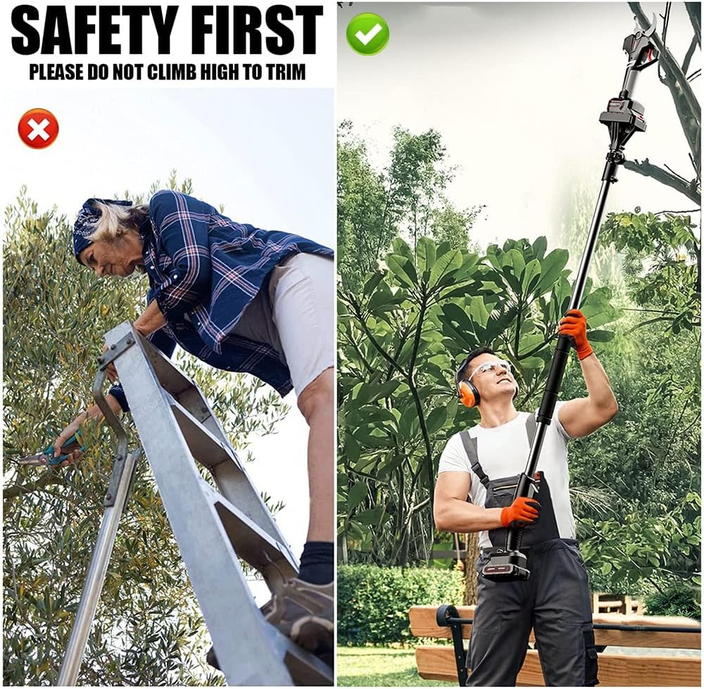 Electric Secateurs, 21V Electric Pruning Shears Cordless Battery Powered Power Pruner with Brushless Motor, 50mm/1.97 Inch Max Diameter (Size : 2 X 2A