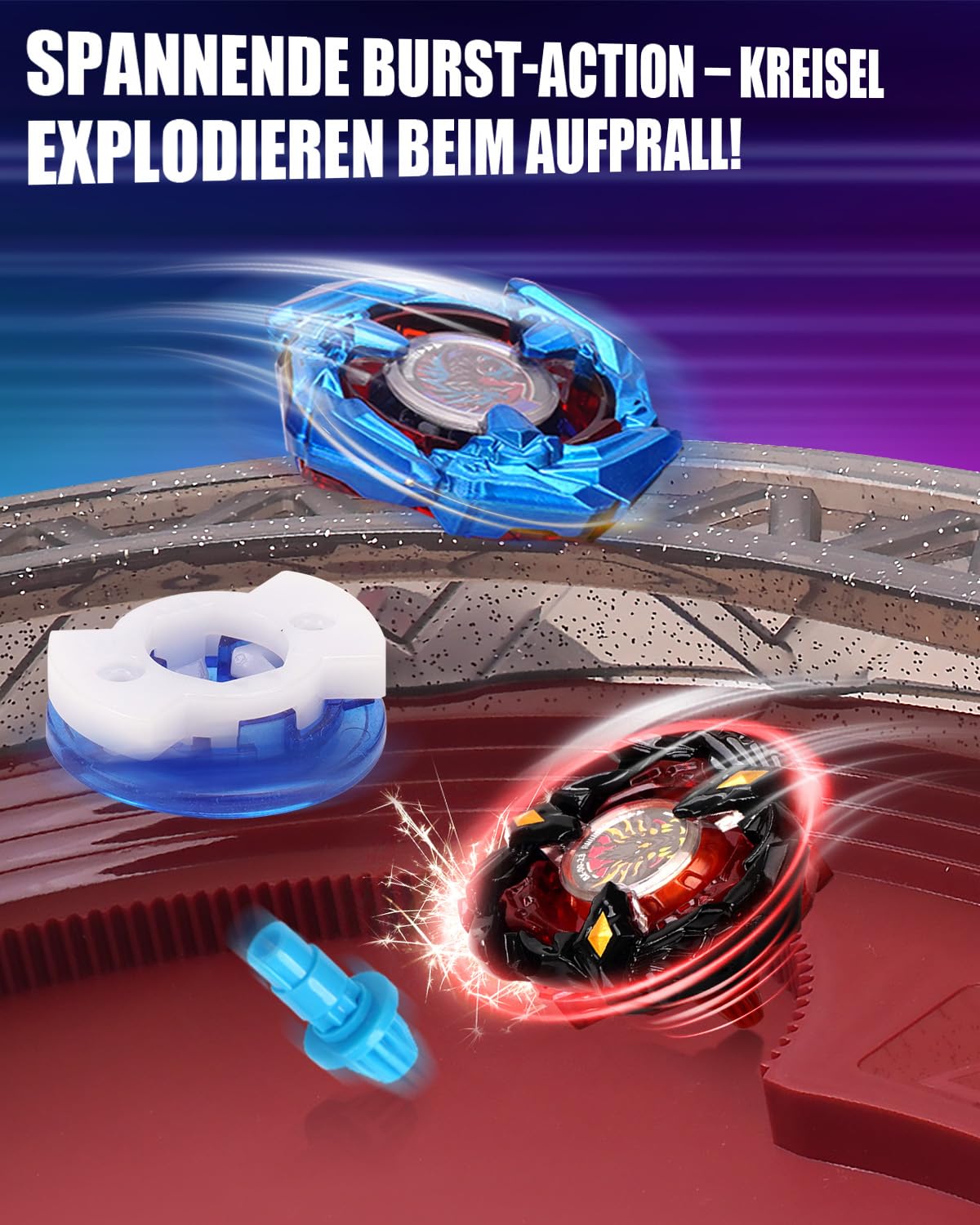 X-Arena Starter-Set – mit 6 X-Tops, 2 Startern & Arena, Ultimatives Battle-Set für Kinder ab 6 J
