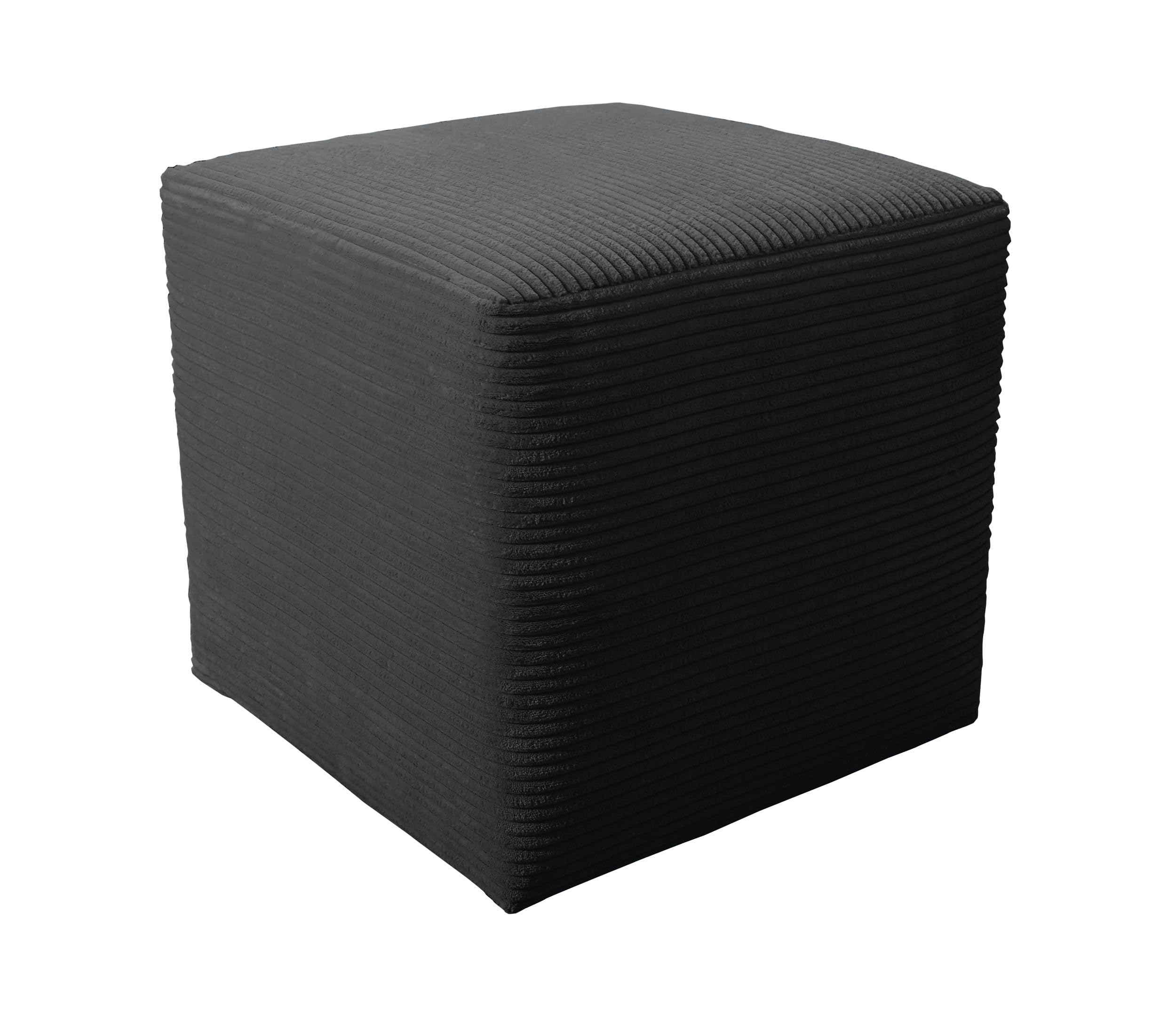 Küchen-Preisbombe Kubus I Sitzwürfel – 45x45x45 cm, Cordstoff Graphite
