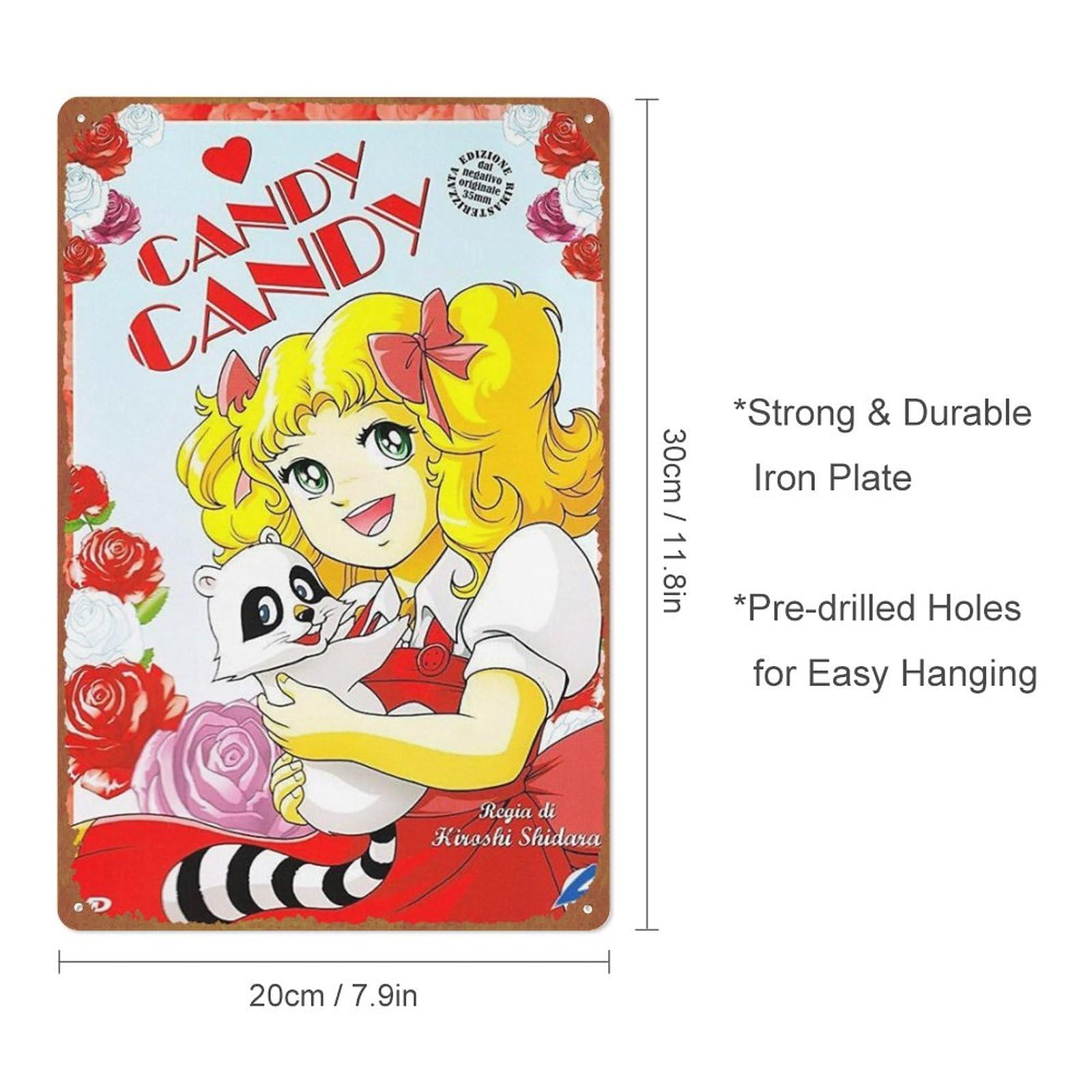 Candy Candy Movie Poster Vintage Look Tin Metal Sign Wall 