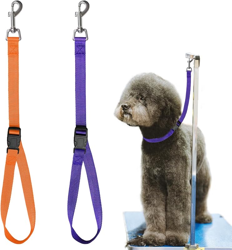 Dog Grooming Loop Adjustable Restraint Noose Sling for Pet Grooming Table | Nylon Restraint Noose Fixed Dog Cat Safety Rope Dog Grooming Supplies Groomers Helper for Pet Grooming Table