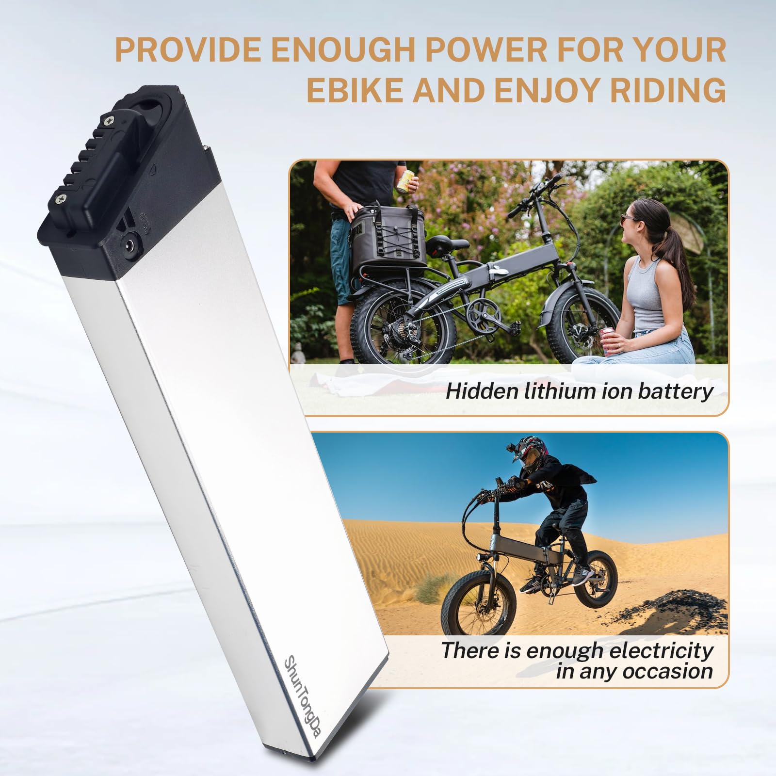 Amazon.com: ShunTongDa 48V 10.4Ah 14Ah Folding Ebike Battery 48
