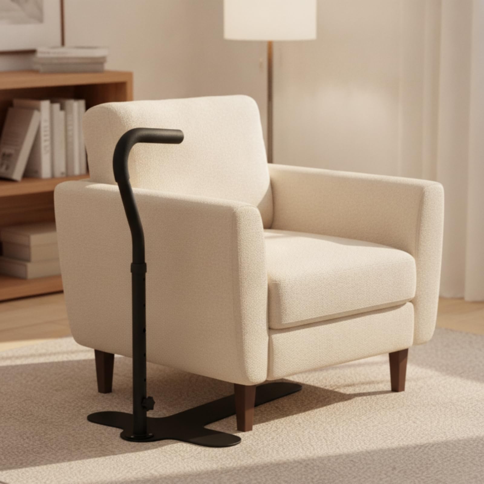 Aufstehhilfe Höhenverstellbar Haltegriff mit Standfuß Freistehend Haltegriff mit Stützfuß für Rentner, Wohnzimmer, Style to 2
