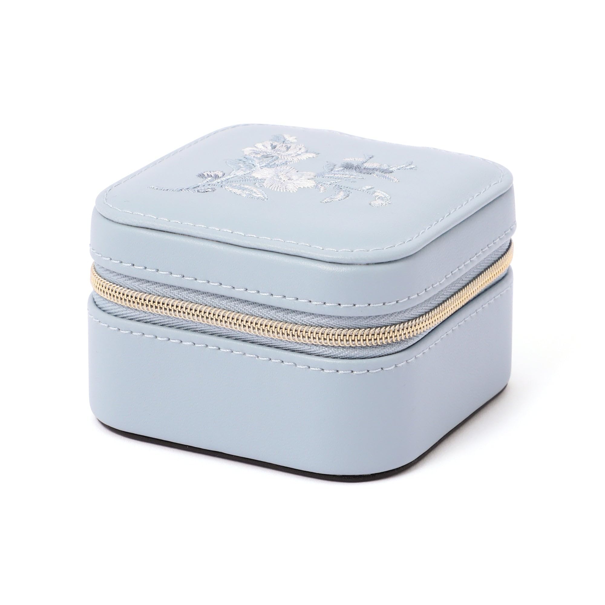 Francfranc エンブロイダリーフラワー ジュエリーボックス S ベージュ Francfranc(フランフラン) エンブロイダリーフラワー ジュエリー