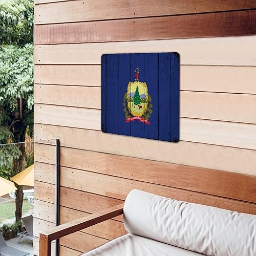 Miniatura 3 de Vermont Farmhouse - Letrero de metal para valla de campo, bandera de Estados Unidos, decoración de pared, placa de metal para restaurantes, oficina,