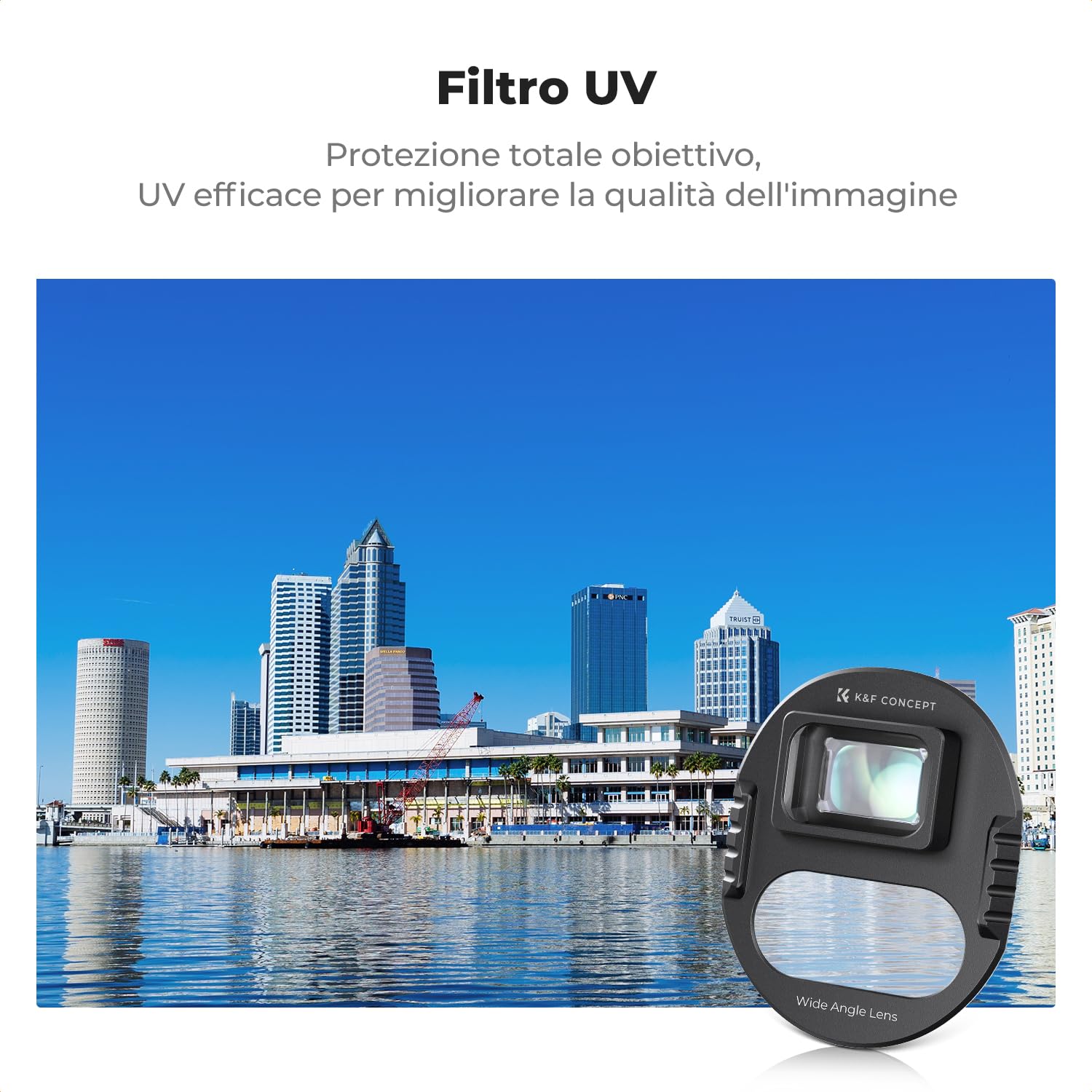 K&F CONCEPT Weitwinkelobjektivfiter Kompatibel mit DJI Mavic 4 Pro, 108° Weitwinkelobjektiv Magnetische Befestigung, Weitwinkelvorsatzlinse Mehrfach Beschichtet/Optisches Glas, Drohnenzubehör