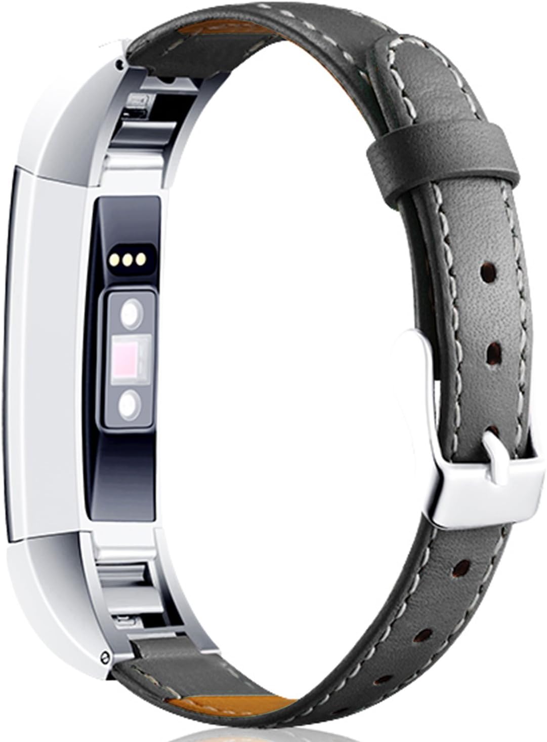 Braylin Replacement Strap Compatible Fitbit Alta/Alta HR Genuine Leather Bands for Women, Classic Adjustable Replacement Wristband with Metal Connectors Fitness Accessories