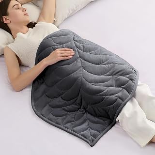 Sivio Kleine Gewichtsdecke 5 lbs (2.3 kg), 58x74 cm - Hochwertiges Kristallsamt Deckchen für Erwachsene & Reise, Entspannungsdecke für Sofa/Büro, Ganzjahresdecke, Waschbar | Dunkelgrau